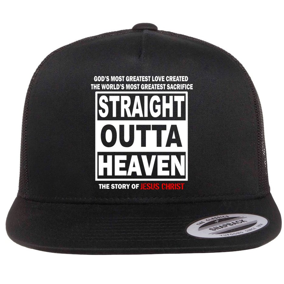 Straight Outta Heaven Flat Bill Trucker Hat