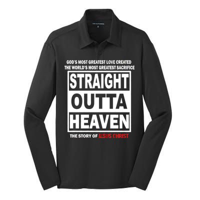 Straight Outta Heaven Silk Touch Performance Long Sleeve Polo