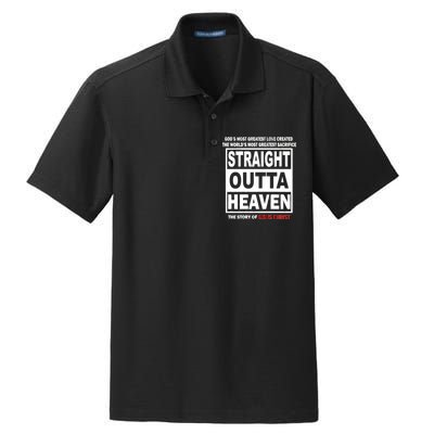 Straight Outta Heaven Dry Zone Grid Polo