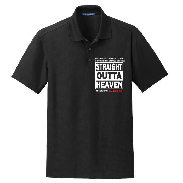 Straight Outta Heaven Dry Zone Grid Polo