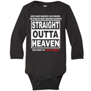 Straight Outta Heaven Baby Long Sleeve Bodysuit