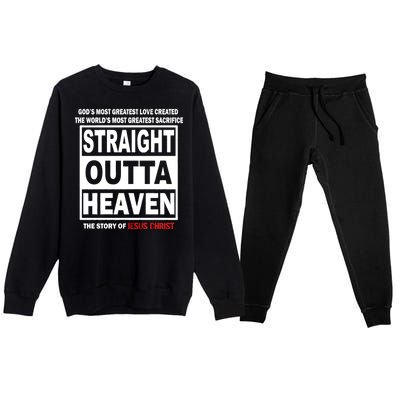 Straight Outta Heaven Premium Crewneck Sweatsuit Set