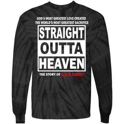 Straight Outta Heaven Tie-Dye Long Sleeve Shirt