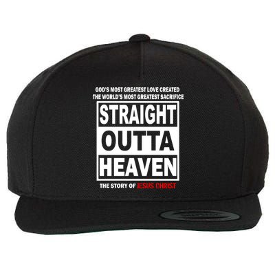 Straight Outta Heaven Wool Snapback Cap