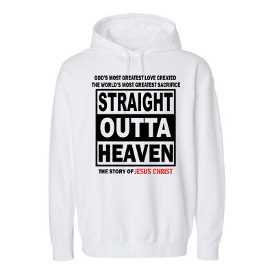 Straight Outta Heaven Garment-Dyed Fleece Hoodie