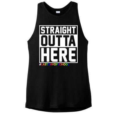 Straight Outta Here Graduation Ladies PosiCharge Tri-Blend Wicking Tank