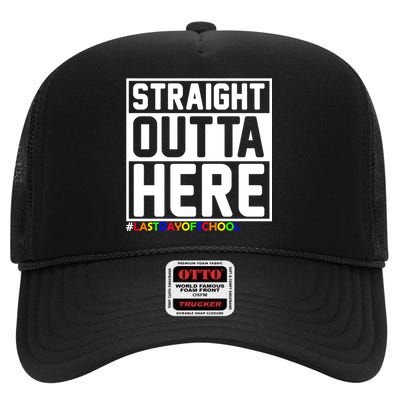 Straight Outta Here Graduation High Crown Mesh Back Trucker Hat