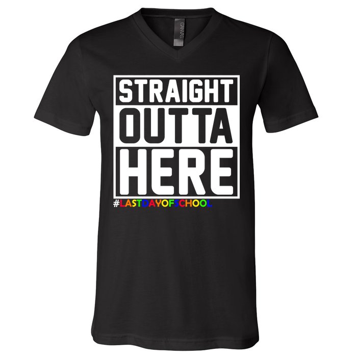 Straight Outta Here Graduation V-Neck T-Shirt