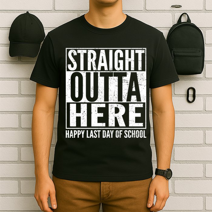 Straight Outta Here Happy Last Day Of School T-Shirt