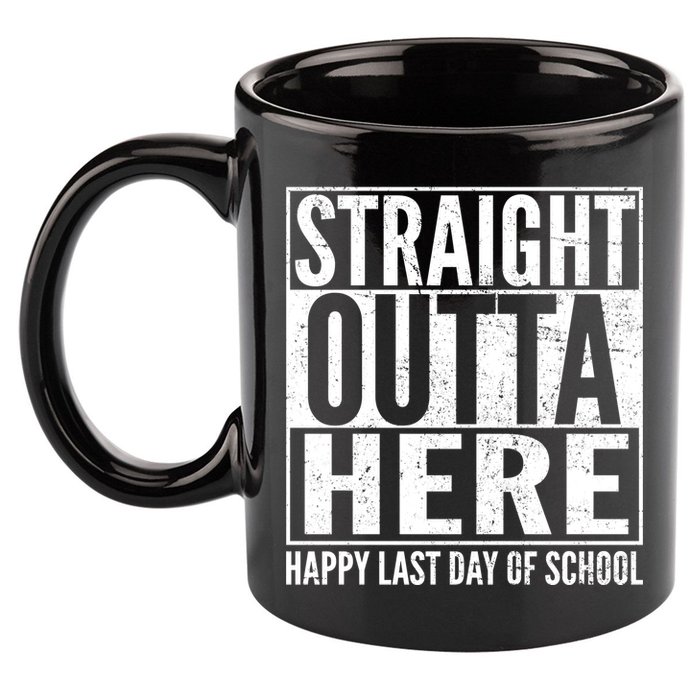 Straight Outta Here Happy Last Day Of School 11oz C Handle Ceramic Mug