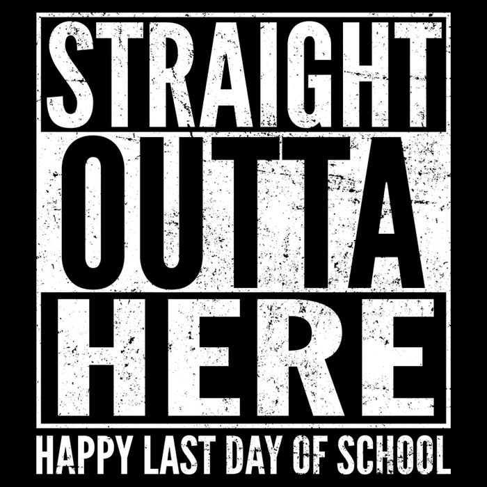 Straight Outta Here Happy Last Day Of School Drawstring Bag