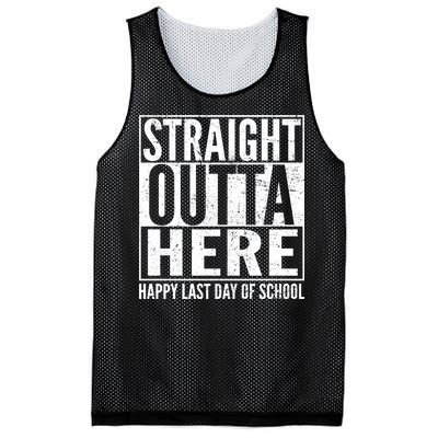 Straight Outta Here Happy Last Day Of School Mesh Reversible Basketball Jersey Tank