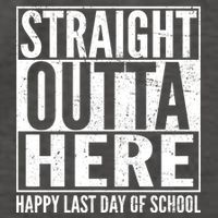Straight Outta Here Happy Last Day Of School Vector Backpack