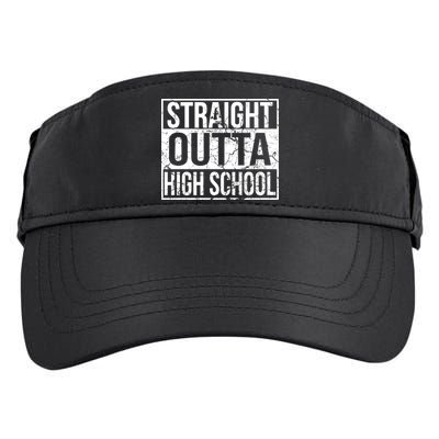 Straight Outta High School Funny Senior Graduate Graudation Adult Drive Performance Visor