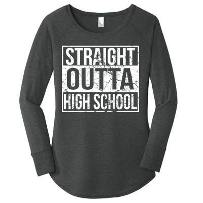 Straight Outta High School Funny Senior Graduate Graudation Women's Perfect Tri Tunic Long Sleeve Shirt