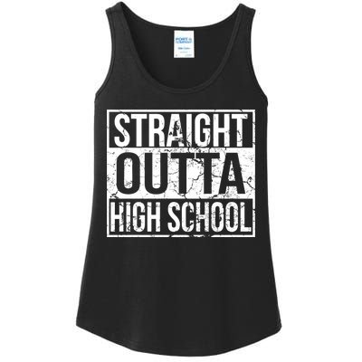 Straight Outta High School Funny Senior Graduate Graudation Ladies Essential Tank