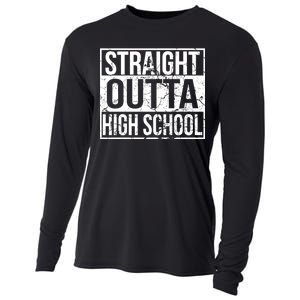 Straight Outta High School Funny Senior Graduate Graudation Cooling Performance Long Sleeve Crew