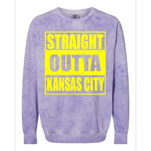 Straight Outta Kansas City Colorblast Crewneck Sweatshirt