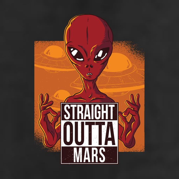 Straight Outta Mars Garment-Dyed Heavyweight T-Shirt