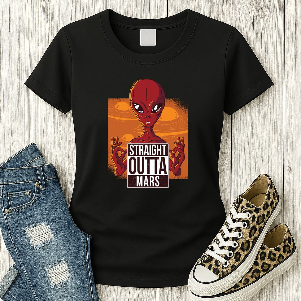 Straight Outta Mars Womens T-Shirt