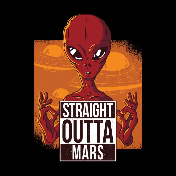 Straight Outta Mars Wool Snapback Cap