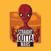 Straight Outta Mars Golf Towel