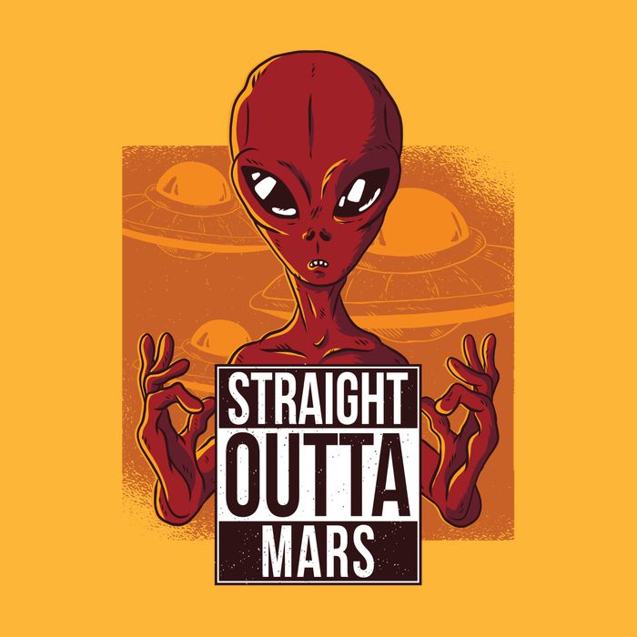 Straight Outta Mars Golf Towel