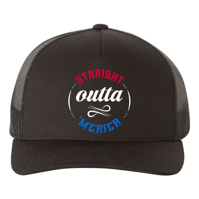 Straight Outta Merica Yupoong Adult 5-Panel Trucker Hat