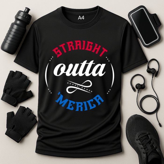 Straight Outta Merica Cooling Performance Crew T-Shirt