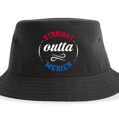 Straight Outta Merica Sustainable Bucket Hat