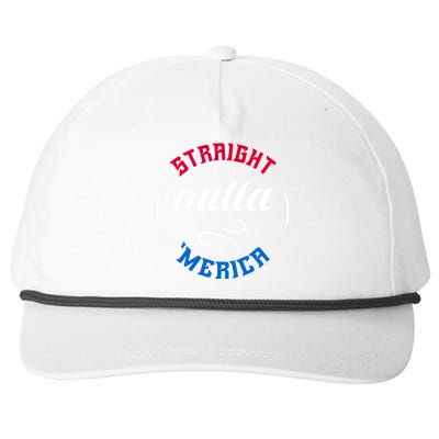 Straight Outta Merica Snapback Five-Panel Rope Hat