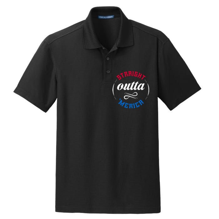 Straight Outta Merica Dry Zone Grid Polo