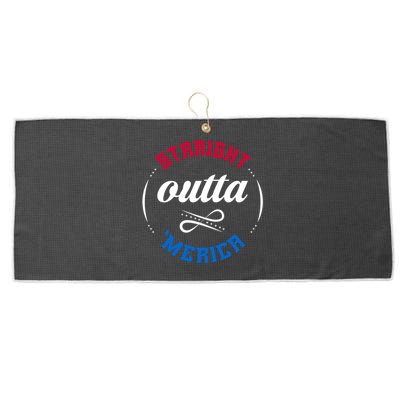 Straight Outta Merica Large Microfiber Waffle Golf Towel