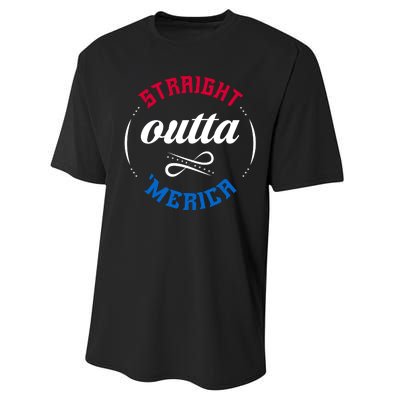 Straight Outta Merica Performance Sprint T-Shirt