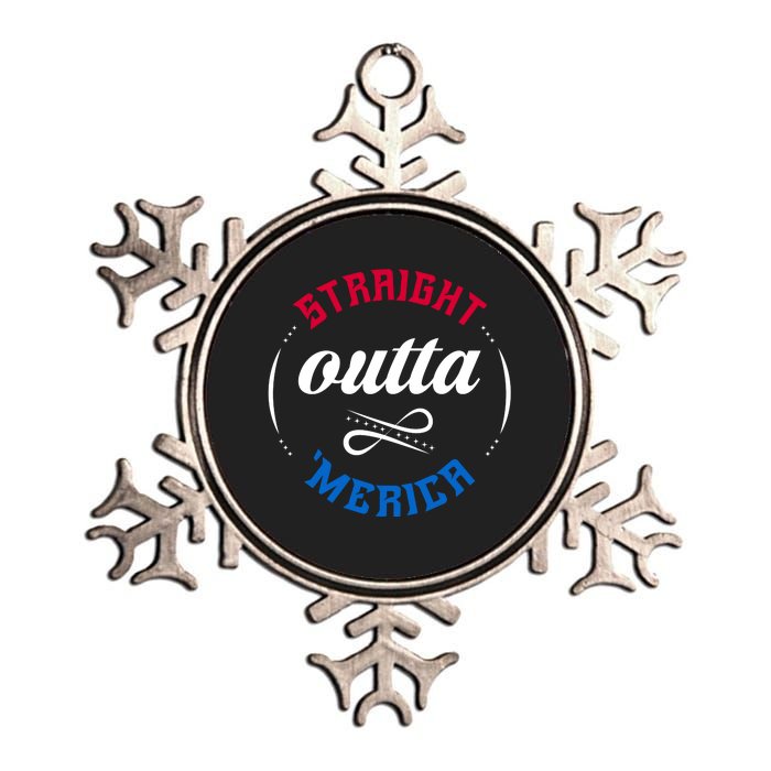 Straight Outta Merica Metallic Star Ornament