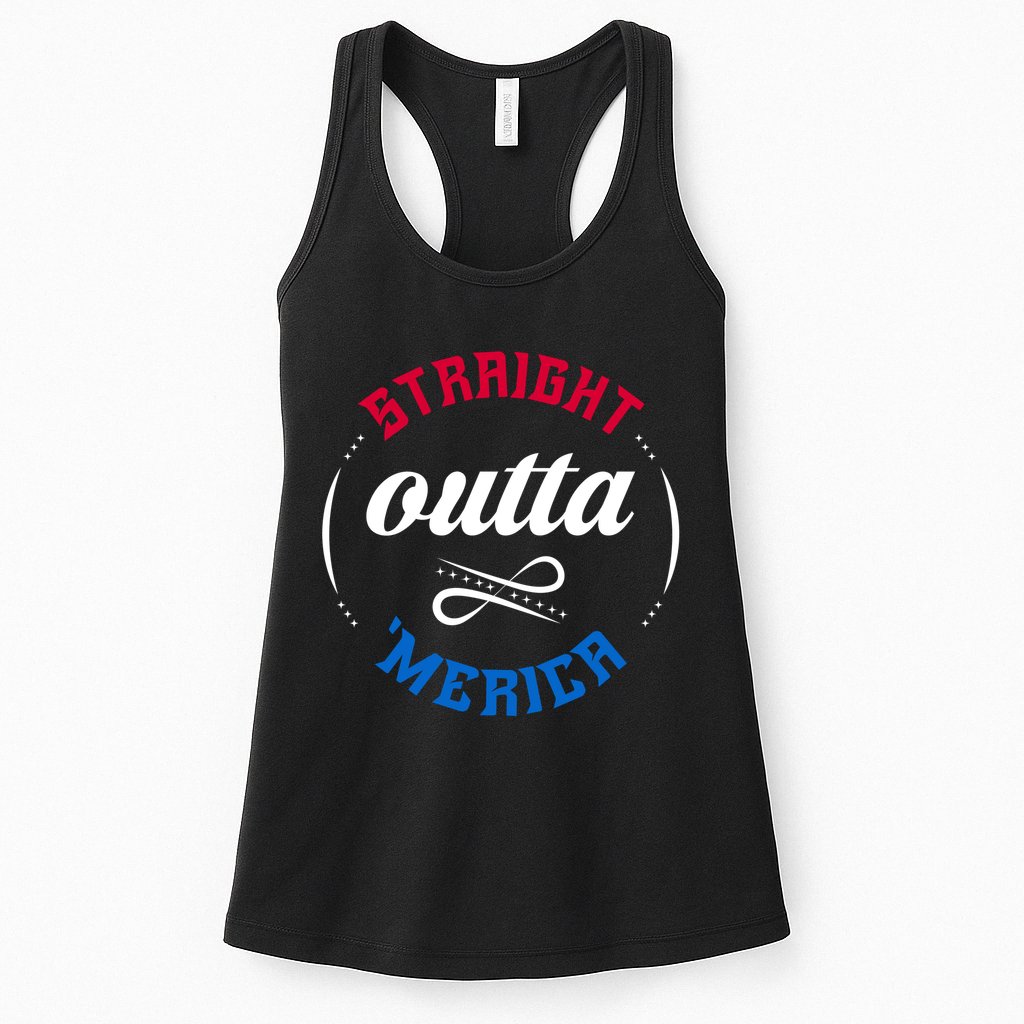 Straight Outta Merica Womens Tank Top