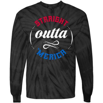 Straight Outta Merica Tie-Dye Long Sleeve Shirt