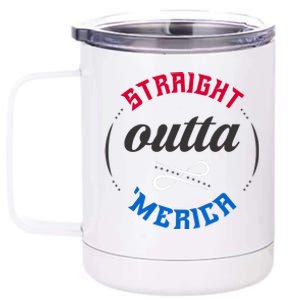 Straight Outta Merica 12 oz Stainless Steel Tumbler Cup