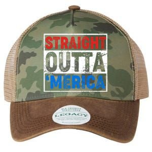 Straight Outta Merica Fourth of July Legacy Tie Dye Trucker Hat