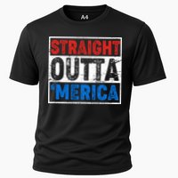 Straight Outta Merica Fourth of July Cooling Performance Crew T-Shirt