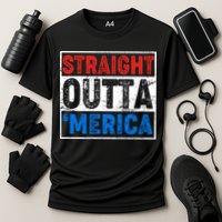 Straight Outta Merica Fourth of July Cooling Performance Crew T-Shirt