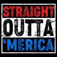 Straight Outta Merica Fourth of July Cooling Performance Crew T-Shirt