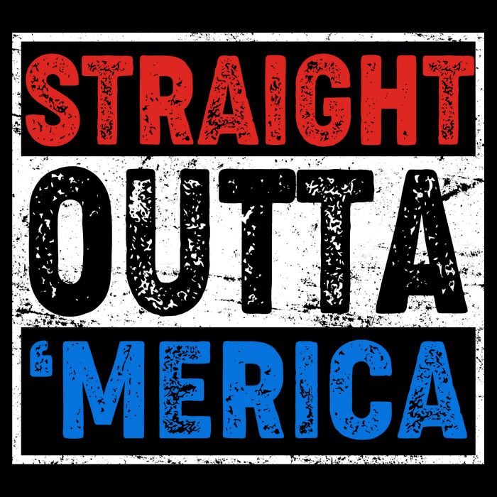 Straight Outta Merica Fourth of July Cooling Performance Crew T-Shirt