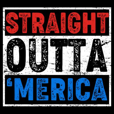 Straight Outta Merica Fourth of July T-Shirt