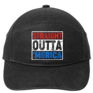 Straight Outta Merica Fourth of July 7-Panel Snapback Hat