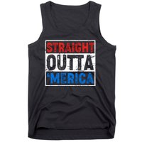 Straight Outta Merica Fourth of July Tank Top