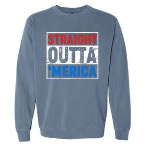 Straight Outta Merica Fourth of July Garment-Dyed Sweatshirt