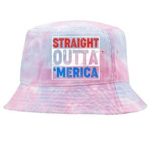 Straight Outta Merica Fourth of July Tie-Dyed Bucket Hat