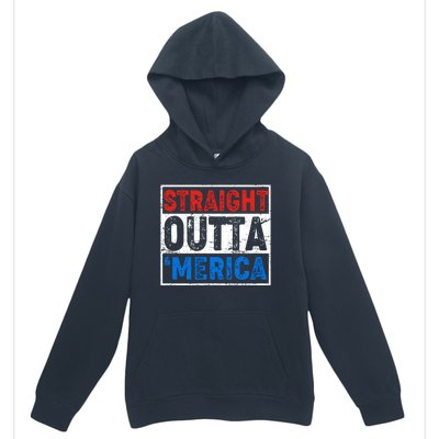 Straight Outta Merica Fourth of July Urban Pullover Hoodie