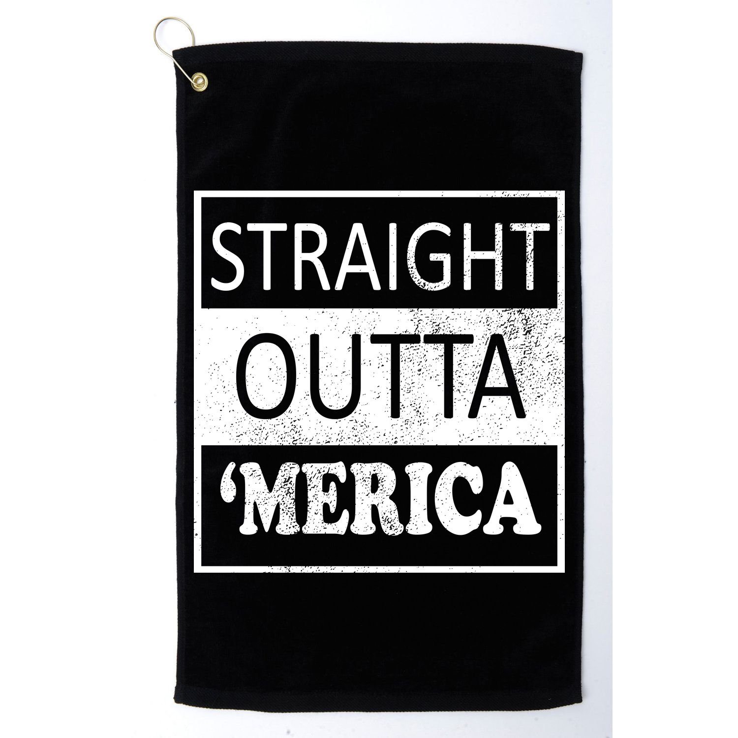 Straight Outta 'Merica USA America Distressed Golf Towel
